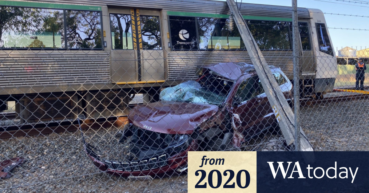 Commuter delays expected after train crashes into parked car in Perth's
